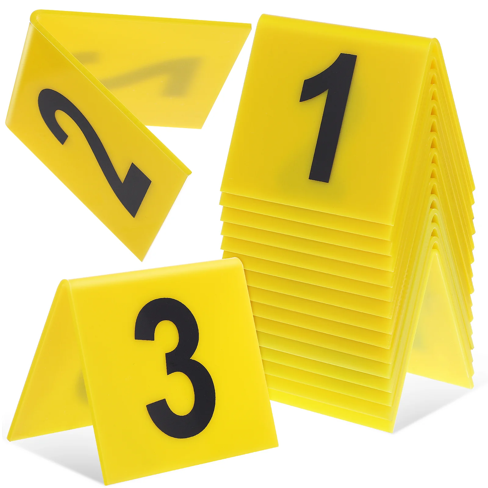 Number Plate Restaurant Table Sign 15 Pcs Game Accessory Multi-function Marker Crime Scene Markers Evidence place card holders,floral card holders
