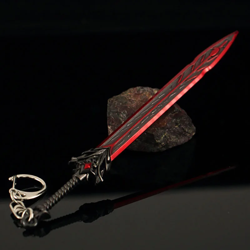 Naraka: Bladepoint Weapon Sura Sword Game Peripheral Metal 17cm Samurai Sword Keychain Weapon Model Decoration Crafts Gifts Toys 5