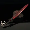 Naraka: Bladepoint Weapon Sura Sword Game Peripheral Metal 17cm Samurai Sword Keychain Weapon Model Decoration Crafts Gifts Toys 5