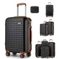 2 & 4 Piece Luggage Set with Makeup Case - ABS Hard Shell Suitcases, TSA Lock, Lightweight (20" 24" & 28" Check-In)360° Spinner
