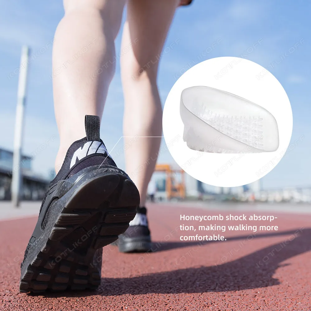 Gel Ferse Kissen Einsätze Für Schuhe Silikon Ferse Tasse Pads Für Knochen Spurs Schmerzen Relief Protektoren Plantarfasziitis Sohle – Detail 4