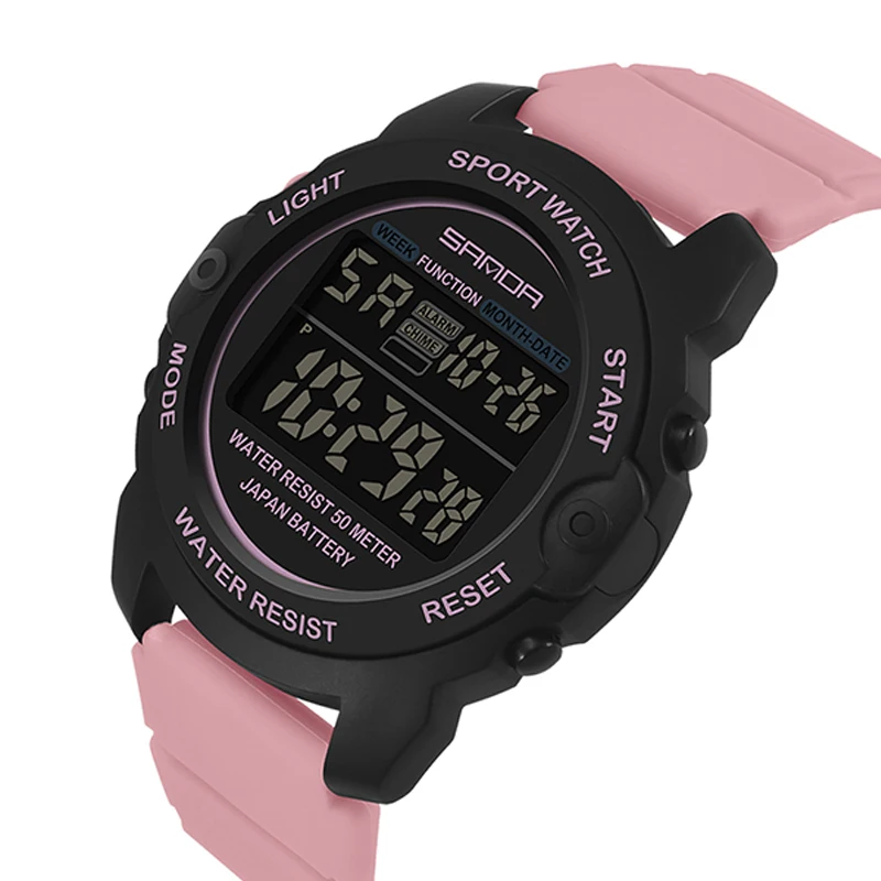 Relojes deportivos para mujer, pulsera Digital LED, informal, resistente al  agua, 6003