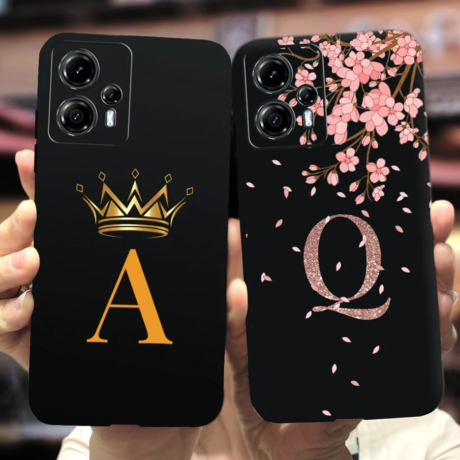 Per Motorola Moto G13 Custodia Moto G23 Fundas Cute Crown Letters Cover Custodia Morbida In Tpu Per Moto G13 G 23 Motog13 Motog23 Paraurti