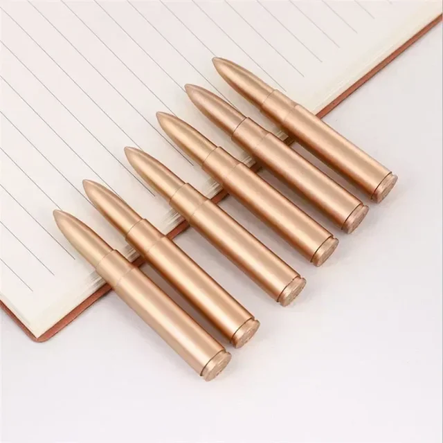 Creative Retro Bullet Shaped Ballpoint Pen Simulation Weapon Gun M4A1 Gel Pen Promotion Small Gift Stationery School Supplies 1