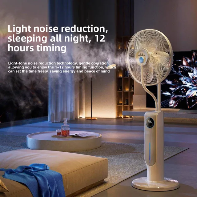 Home Humidifying Fan  3-Speed Adjustable Aromatherapy Diffuser Summer Cooling Solution Silent atomizing fan with remote control 2