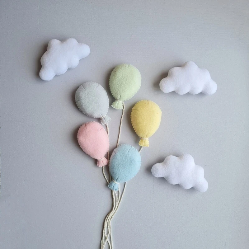 

Newborn Photography Props Felt Balloon/Cloud Posing Props Baby Photoshooting Props DIY Photo Backdrop Decors Shower Gift