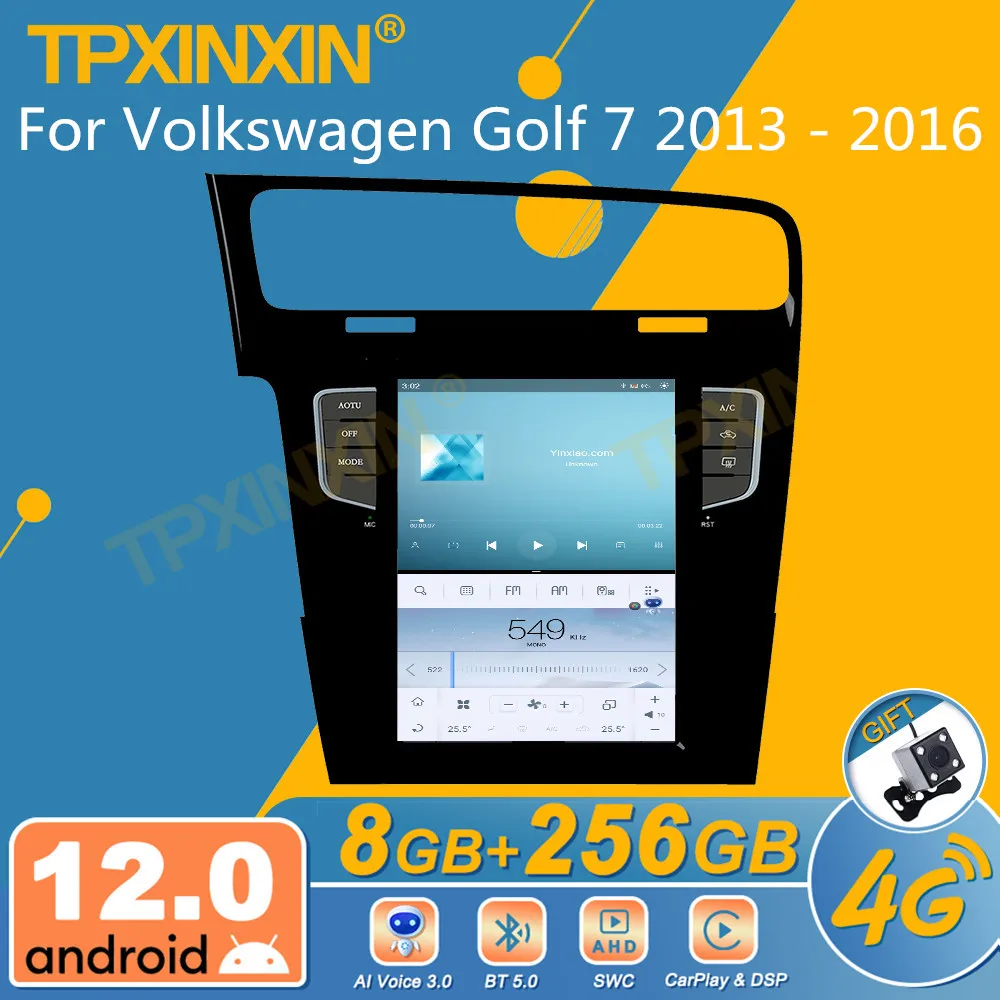 Per Volkswagen Golf 7 2013 - 2016 Autoradio Android Schermo Tesla 2Din Ricevitore Stereo Autoradio Lettore Multimediale Unità Navi Gps