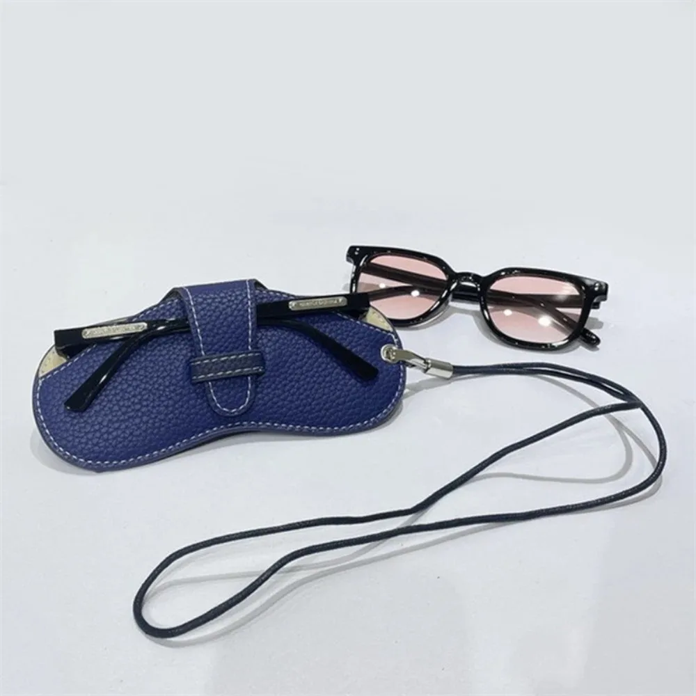 

Минималистичная однотонная сумка для очков, искусственная кожа, задняя крышка для солнцезащитных очков, женская и мужская