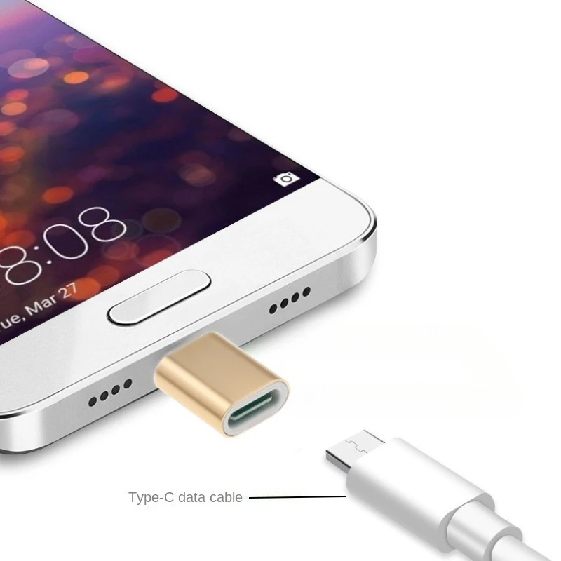 USB Type C Female To Micro USB Male Adapter Connector Type-C Micro Charger Adapter V8 Charging Data Transmission Converters