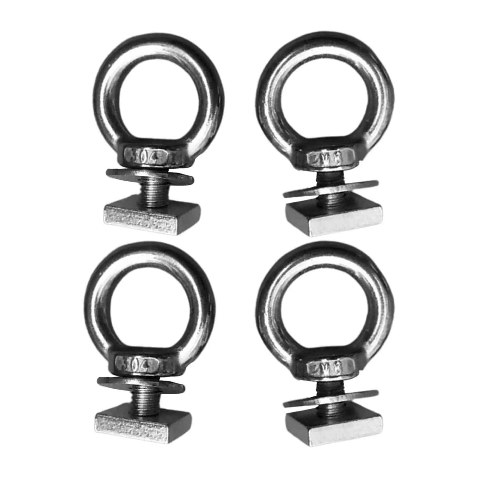 Stainless Steel T Bolt Eye Nut Tie Down Rings T Slot Bolts Anchoring Set 4x Heavy Duty Eye Bolt Tie Down Rings M8 Thread Dia t bolt eye nut set
