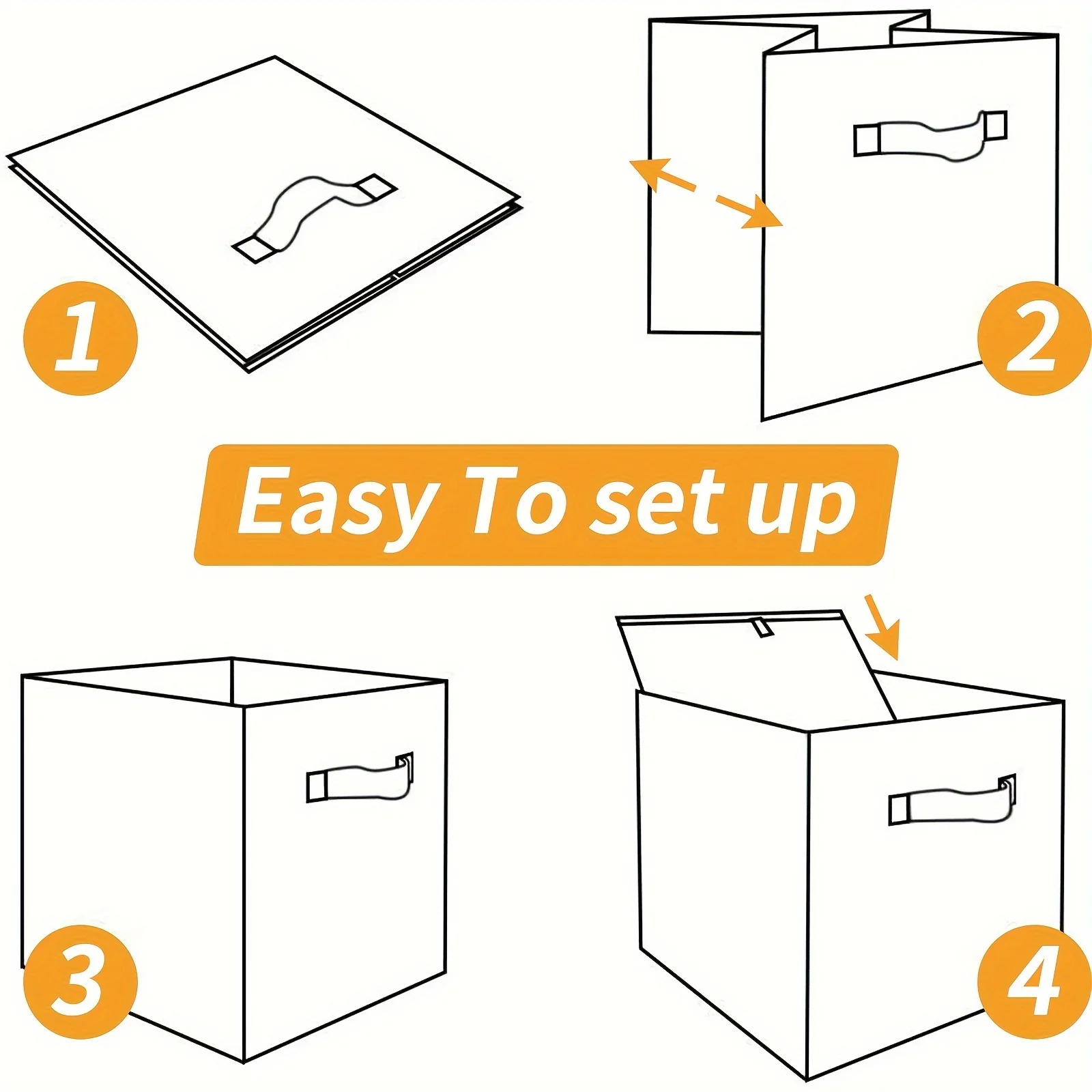Canvas Storage Box Foldable Storage Box Miscellaneous Box Drawer Organizer Portable Wardrobe Organizing Solution