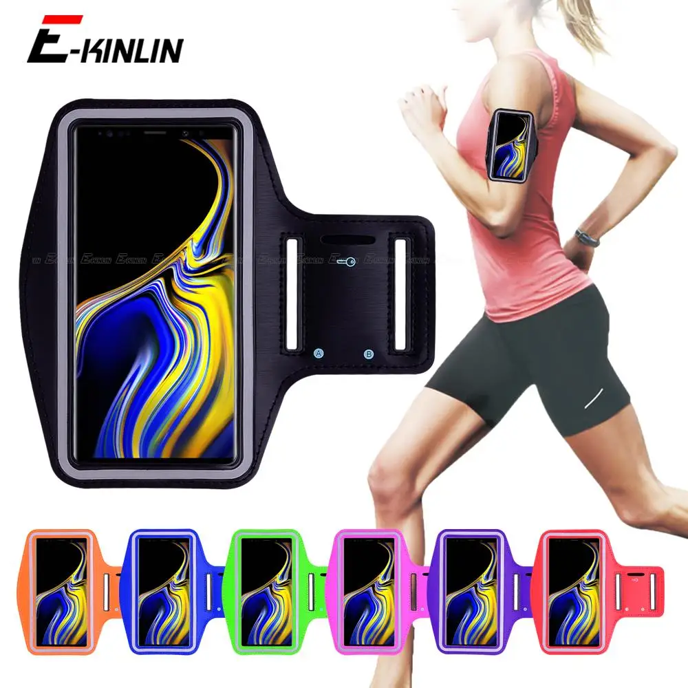 Running Jogging Gym Sports Holder Bag Pouch Cover Arm Band Phone Case Per Samsung Galaxy Note 9 8 5 S9 S8 S6 S7 Edge Plus S10E