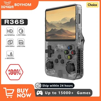 ARKOS R36S Console per videogiochi portatile retrò Sistema Linux Schermo IPS da 3,5 pollici R35s Pro Lettore video tascabile portatile Giochi da 64 GB 1