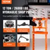 VEVOR Hydraulic H-Frame Garage Floor Adjustable Shop 6/12 Ton  Press with Plates 6T/12T Orange for Garages or Professional Shops 2