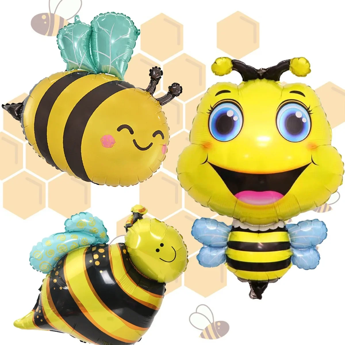 

Lovely Insect Shaped Bee Balloon One Year Old Kids Happy 1st 2nd 3rd Birthday Party Decorations Bee Aluminum Film Balloons