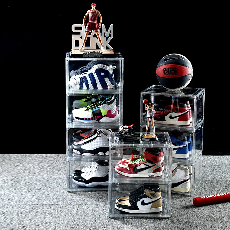 

1 Piece AJ Sports Storage Shoe Rack Transparent Drawer Dust Shoe Box Household Shoe Storage Box storage organizer shoe box