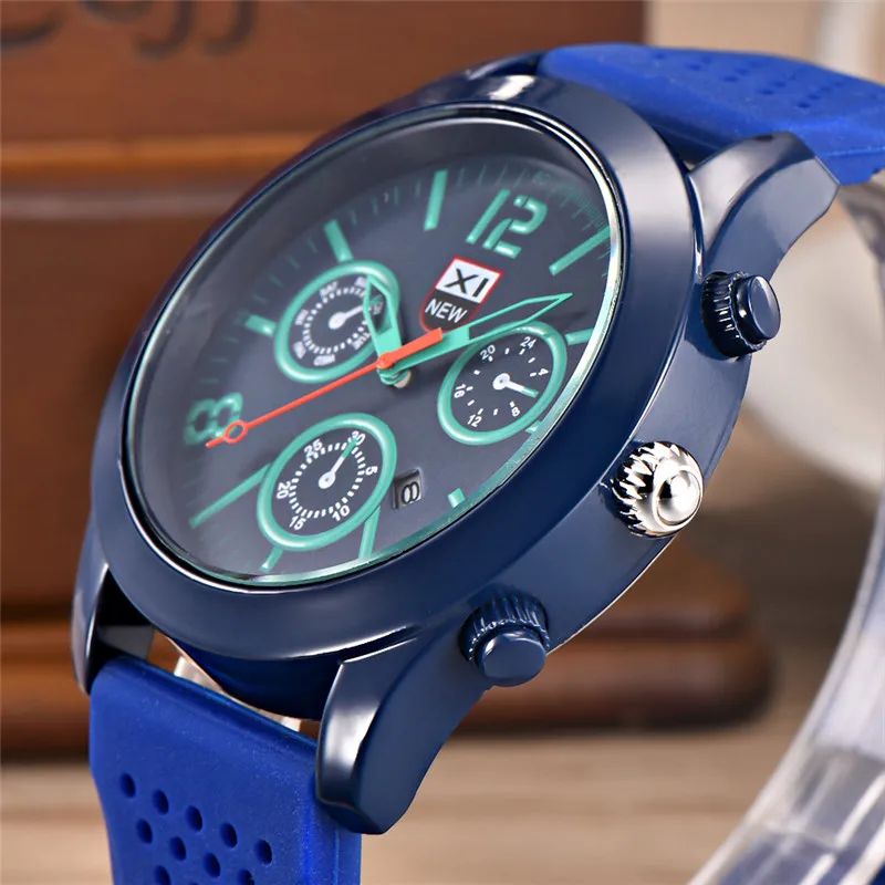 XINEW Brand Watches For Men Fashion Casual Silicone Band Sports Date Quartz Vintage Watch Cheap Montre Homme Reloj Hombre 2025