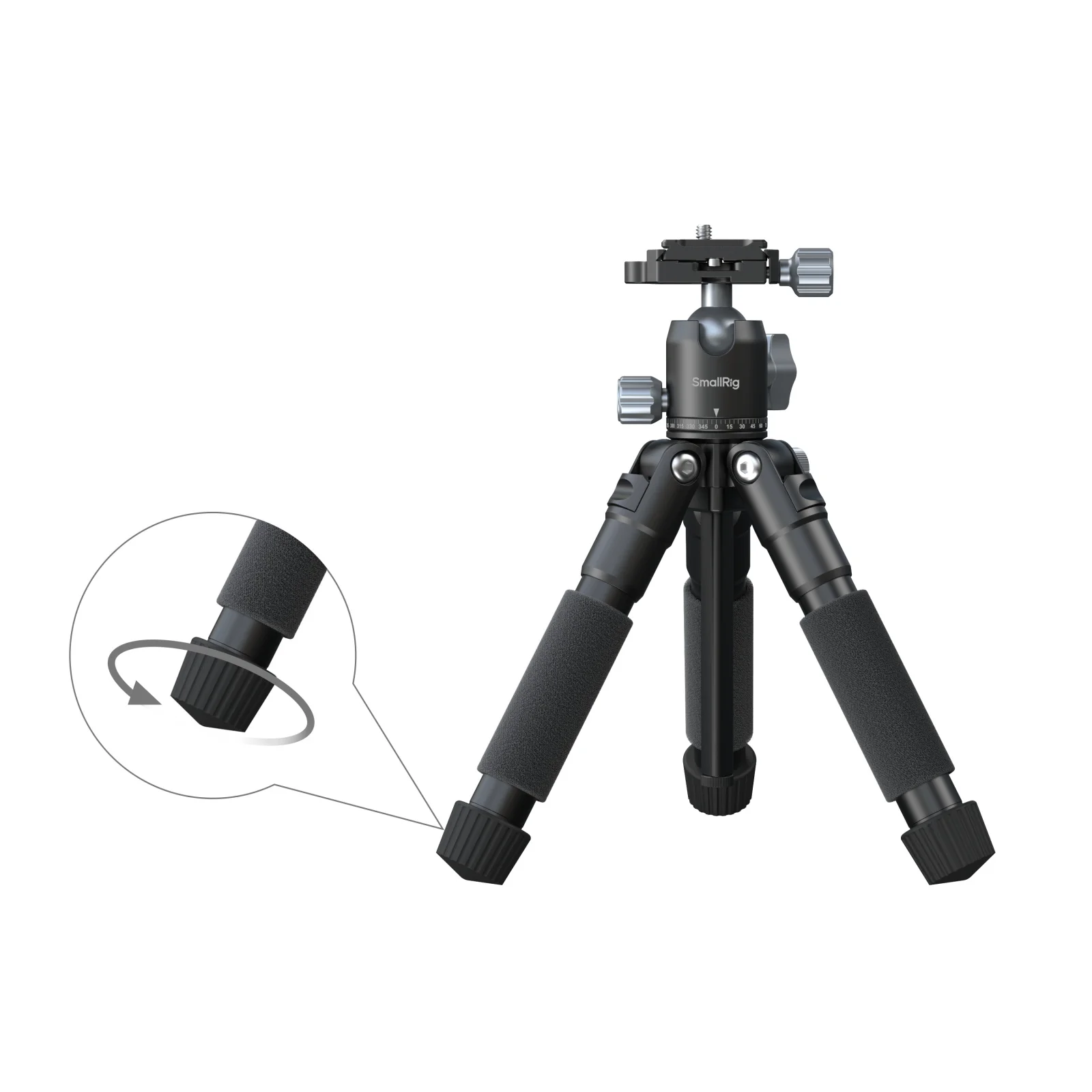 VT-20 Pro Portable Desktop Tripod with Phone Clamp with Video Head for Photograp