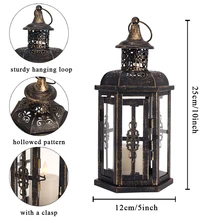  Vintage Nordic Candle Holder Lanterns Candles Aesthetic Hanging Lantern Iron Lantern Black Home Decor Wedding Room Decoration 