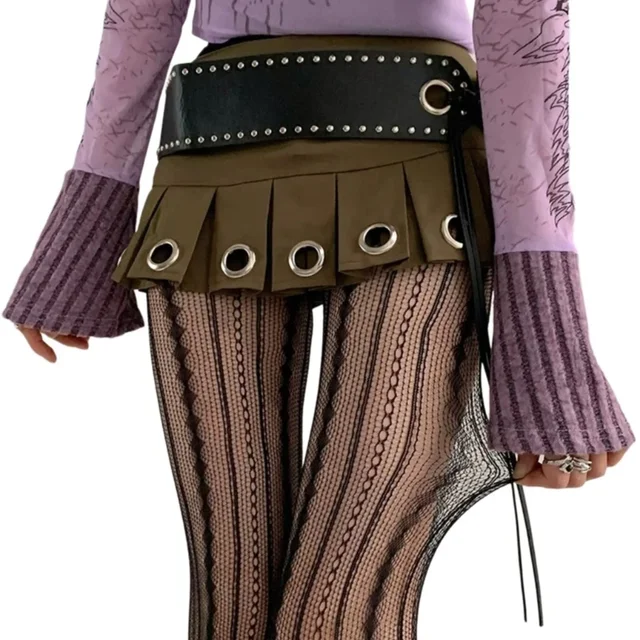 Collant Donna A Rete Nere - Vita Alta, Motivi A Pizzo, Per Feste E Serate, Eleganti E Sexy - Foto 2