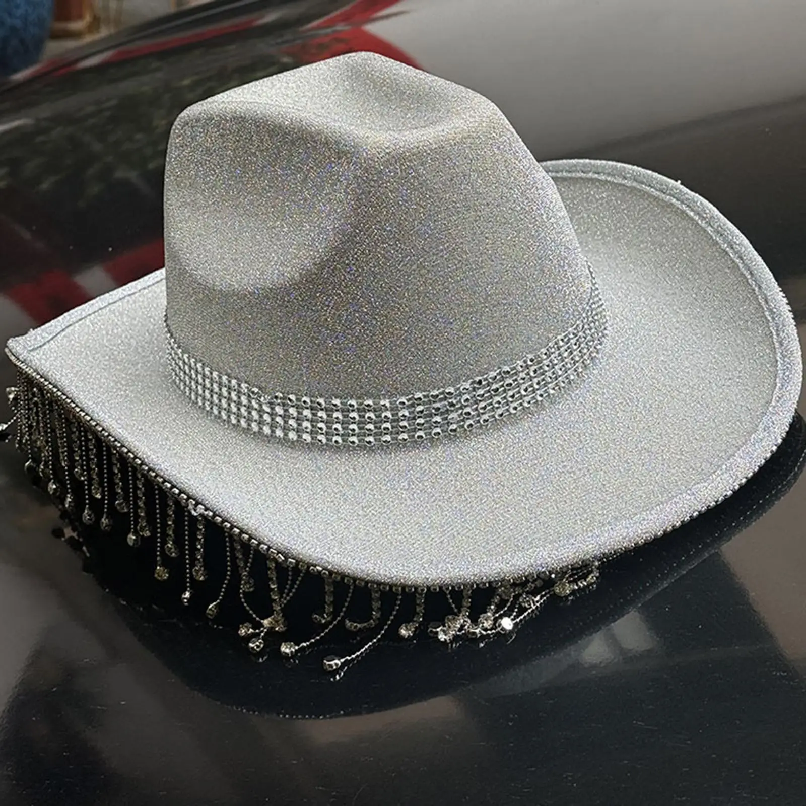 Western Cowboy Hat Novelty Decor Lightweight Headwear Wide Brim for Wedding Stage Performance Engagement Men Women Outdoor