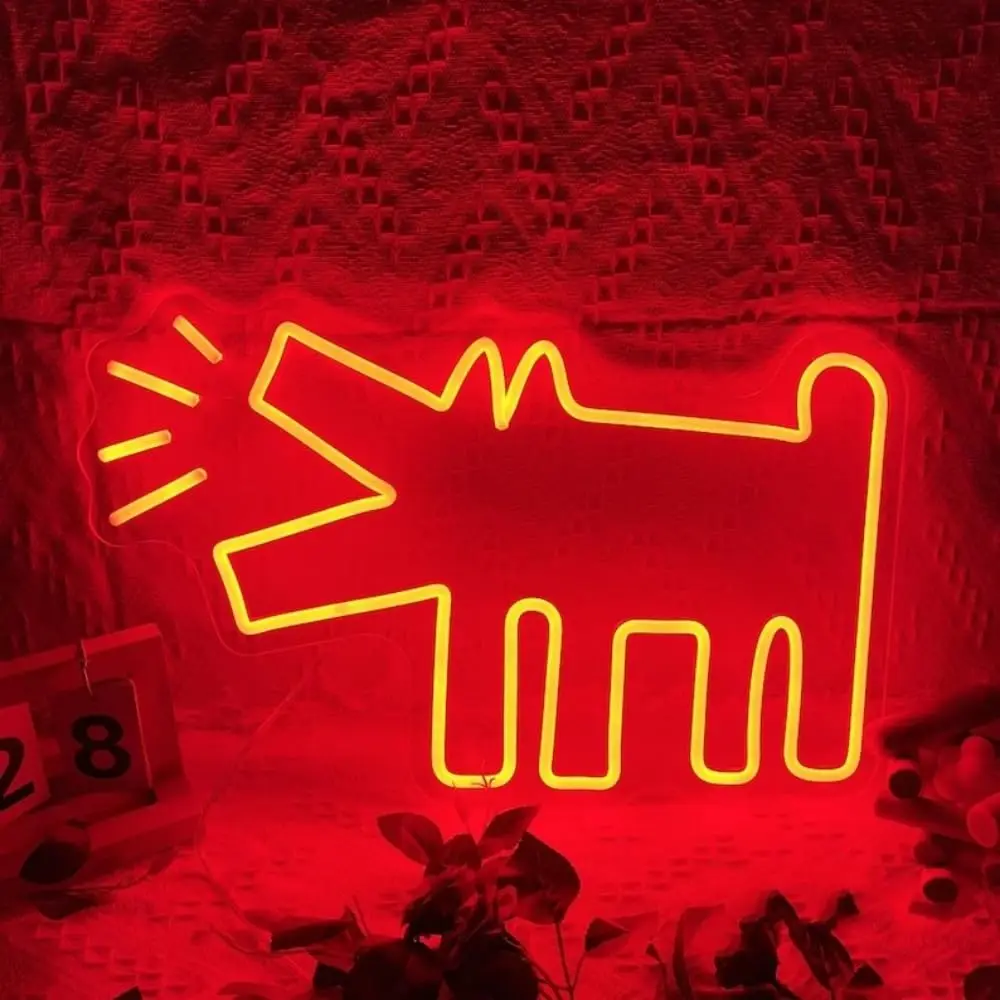 

Dog Street Art Neon Sign Creative Neon Light for Home Room Wall Decor Hanging Neon Led Light Custom Graffiti Art Decoration Lamp