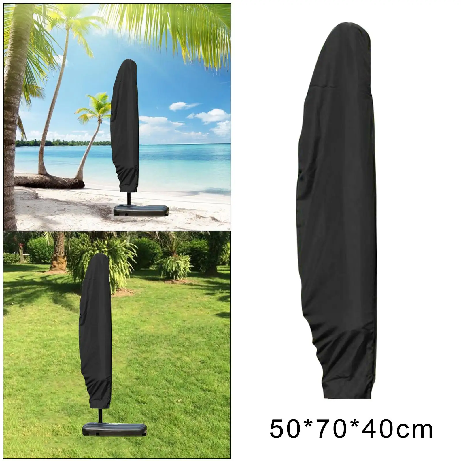 Banana Style Umbrella Cover Zipper Adjustable Storage Bag Outdoor Cantilever