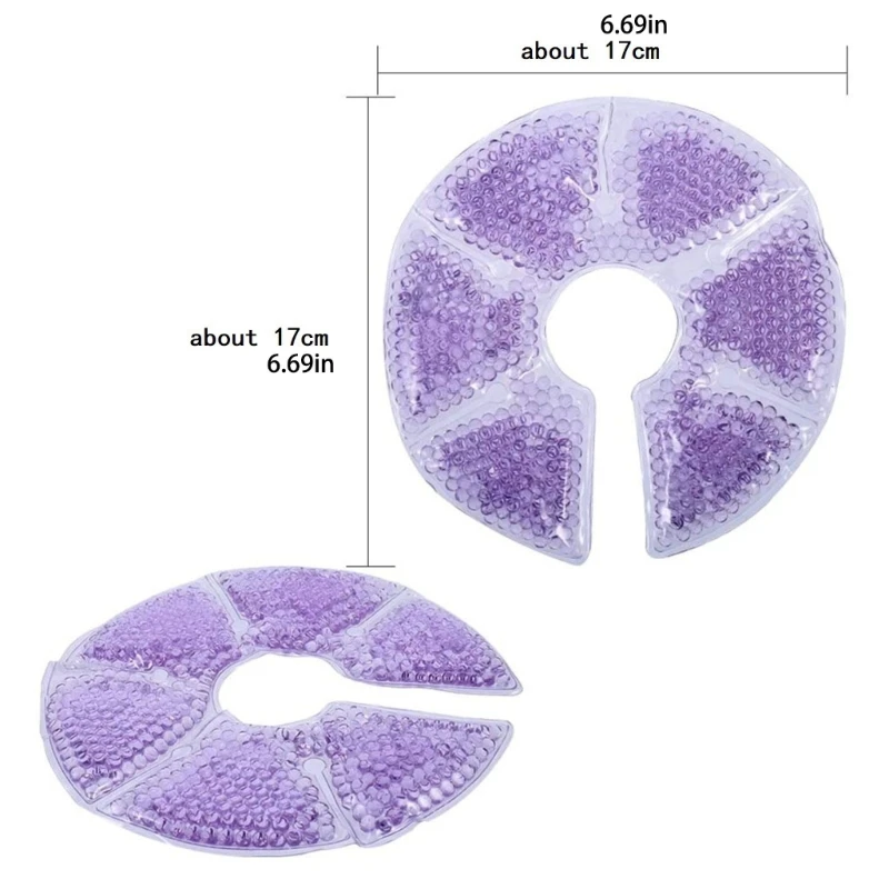1pc/2pcs Breast Therapy Pads Breast Ice Pack Hot Cold Breastfeeding Gel Pads Breast Milk Let-Down with Gel Bead Pads