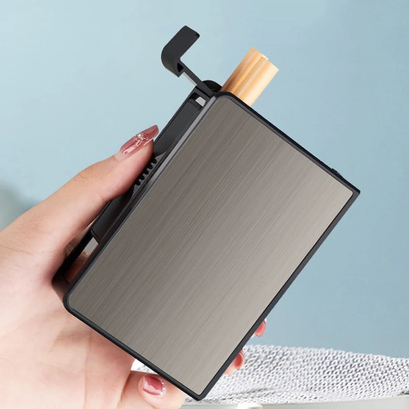 focus cigarette case Focus Brand Cigarette Case Aluminum 20 Sticks Automatic Cigarette Case  Creative Men's Portable Cigarette Metal Storage Box