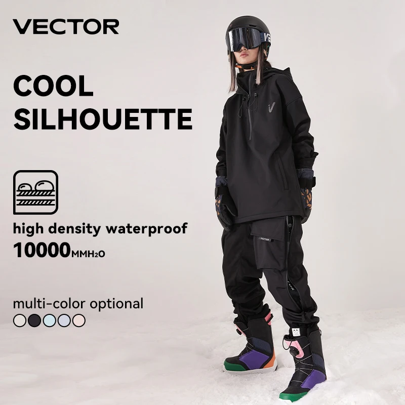 Mannen Vrouwen Effen Kleur Ski Jas Ski Broek Warm Winddicht Winter Overalls Capuchon Waterdicht Outdoor Kleding Snowboard