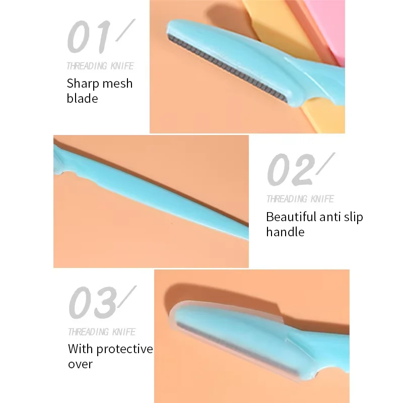 1/3pcs Eyebrow Trimmer Blade Shaver Portable Face Razor Eye Brow Epilation Hair Removal Cutters Safety Razor Woman Makeup 4