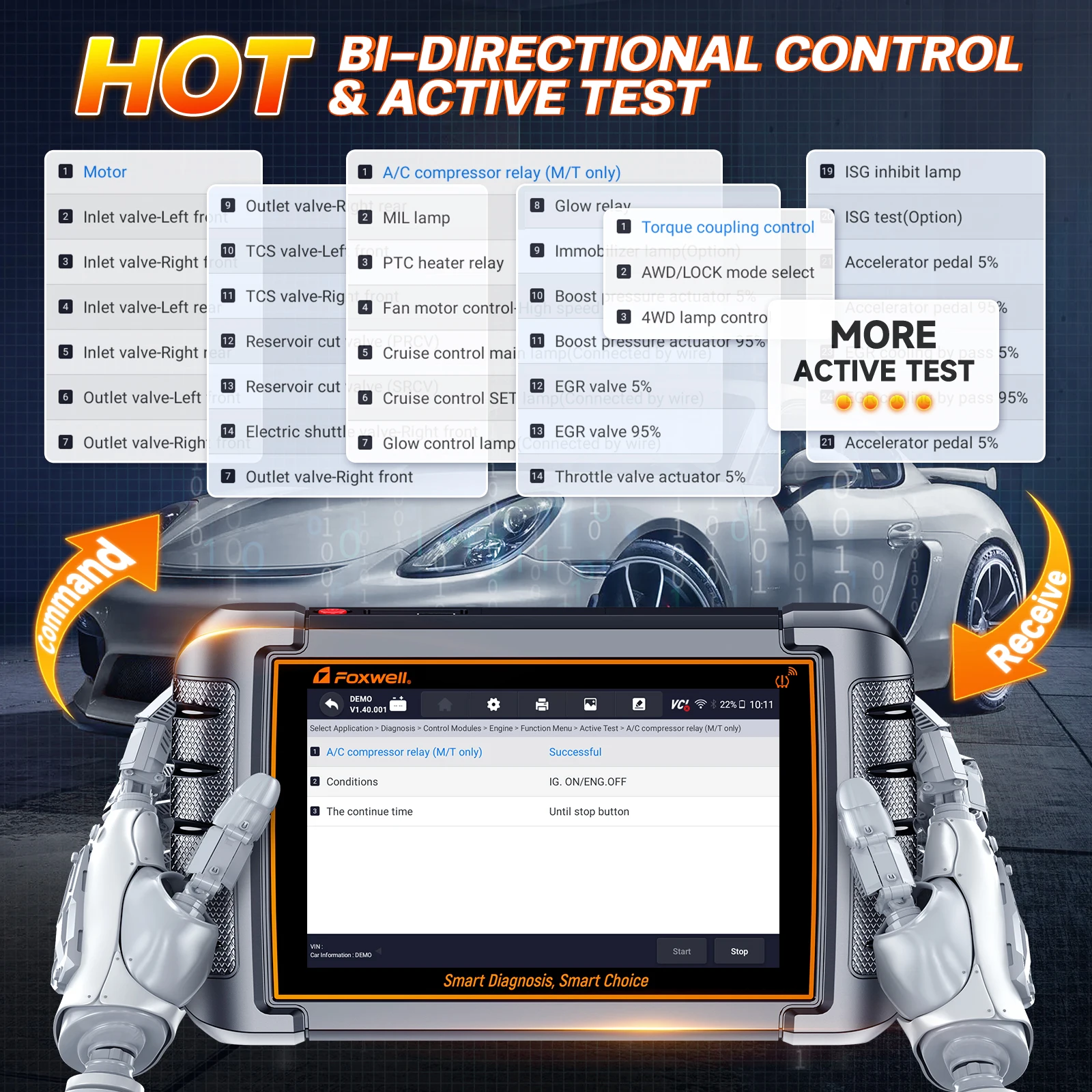 FOXWELL NT809TS TPMS 프로그래밍 도구, 모든 시스템 진단 양방향 제어, 30 + 재설정 OBD2 블루투스, 자동차 스캐너