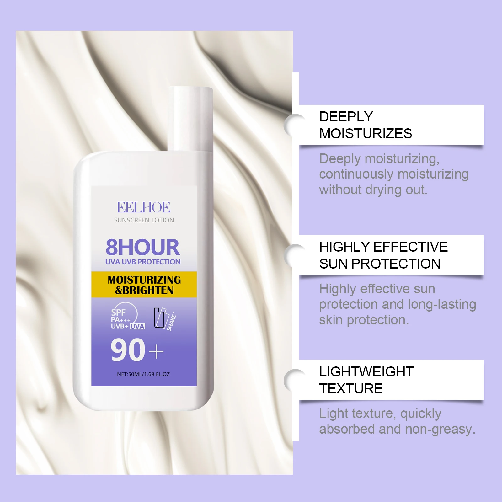 Sunscreen Cream Spf 90+ UV Protective Sunburn Repair Cream Sun Block Isolation Cream Moisturizing Oil-Control Skin Care Products 6