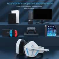 BINNUNE BW01 Wireless Gaming Headset with Mic for PC PS4 PS5 2.4G Bluetooth USB Gamer Headphones with Mic for Laptop Computer - Image 6