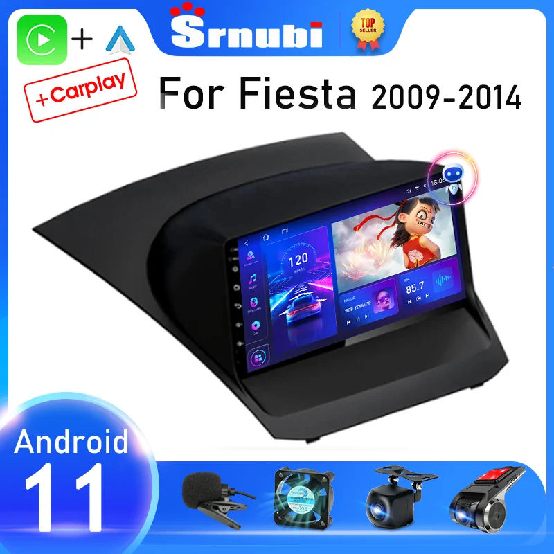 

Srnubi Android 11.0 Car Radio For Ford Fiesta 2009-2017 Multimedia Video Player 2Din 4G WIFI GPS Navigation Carplay Head unit