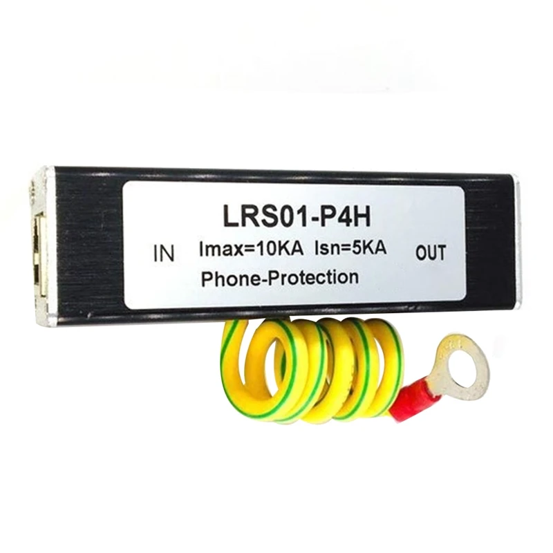 HFES Telephone Fax Surge Protector Thunder Arrestor RJ11 Kl01-P4H Black RJ11 ADSL surge protector