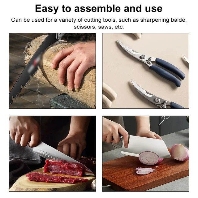 Outil de système d'affûtage de cuisine en métal professionnel portable  Cutter angle fixe Whetstone