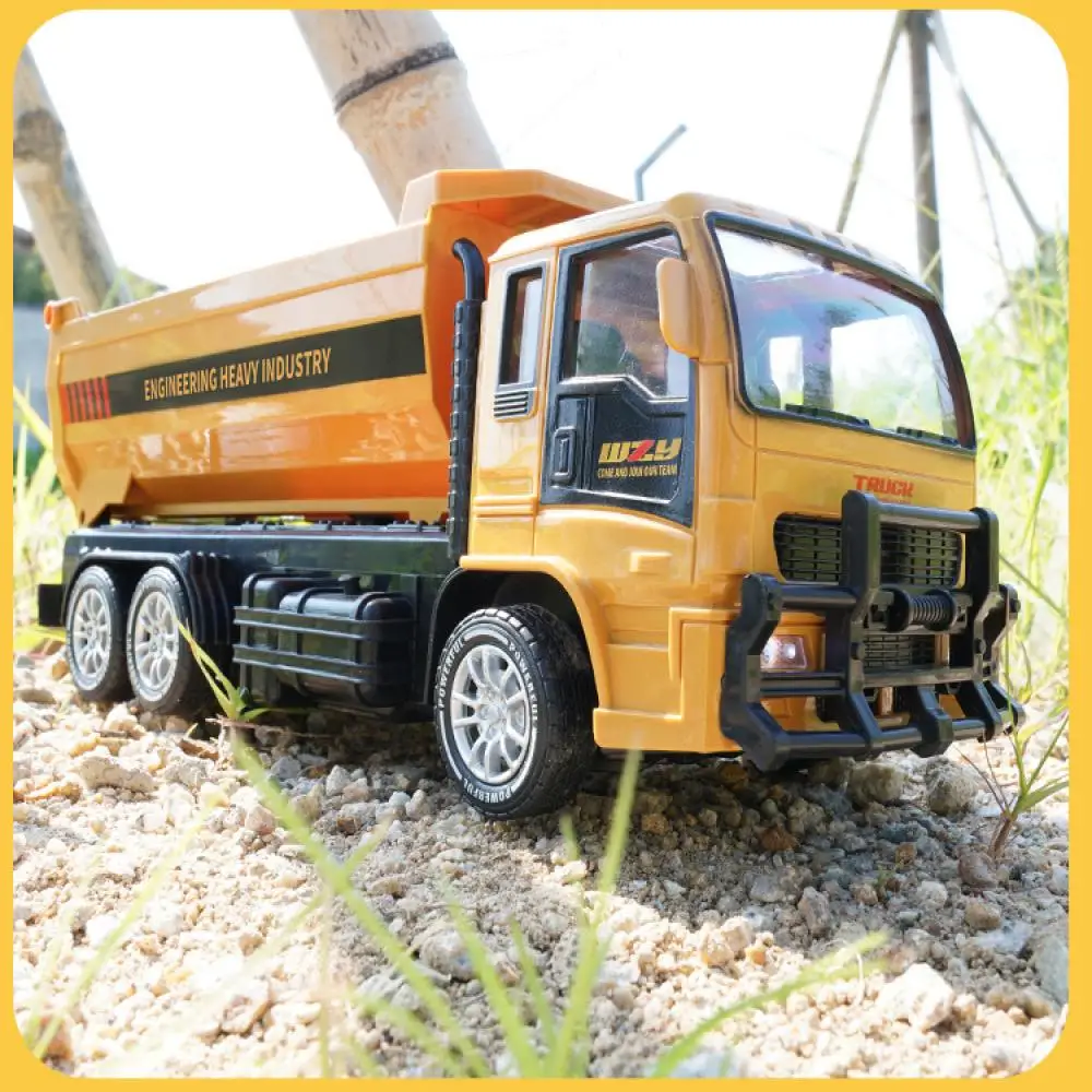 1/24 Rc Tipper Engineering Car Alloy and Plastic Tipping Bucket 2.4G 6CH Remote Control Dump Truck Toys for Boys Children's Gift 4