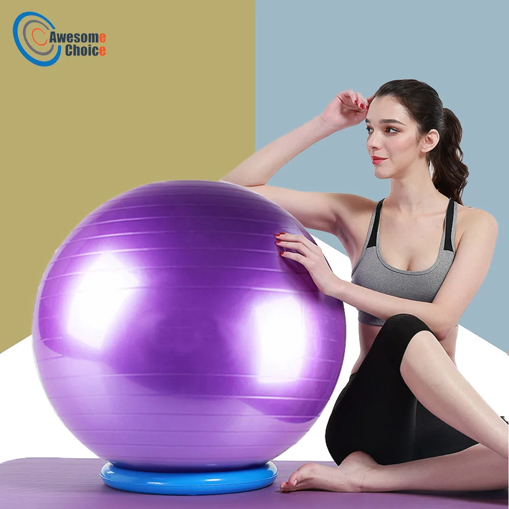 Details about   Yoga Fitness Thickened Ball Home Exercise Gym Pilates Balance No Pump Smooth Pvc 
