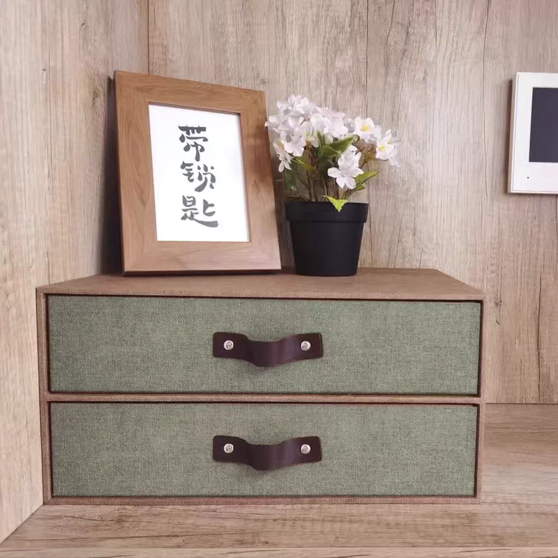Makeasy MDF 2-Drawer Storage Organizer Cabinet Fabric Looking Unit for Closet, Bedrooms, Playrooms,Kid's room,SOHO (1PC)