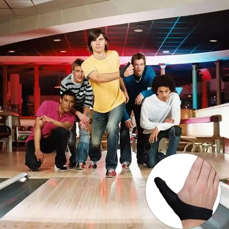 Bowling Polegar Capas para Mão Direita Grip Proteção, Dedos Luva, Manga Saver