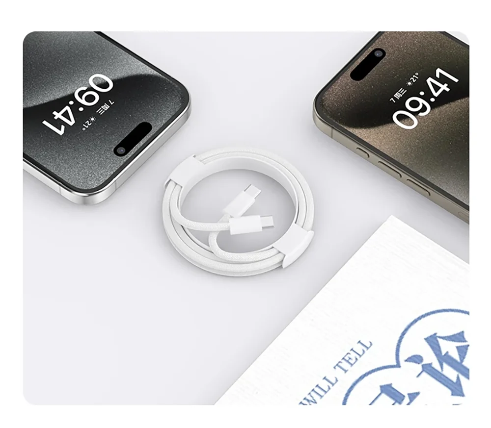 E3 original 60w tipo-c cabo carregador rápido para apple iphone 16 pro max 15 usb c carregamento rápido para xiaomi samsung tecelagem cabo