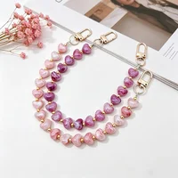 Ins Wind Dyeing Love Phone Chain Versatile Anti Loss Phone Hanging Rope High Beauty Bag Key Fashion Phone Pendant Universal Hang 1
