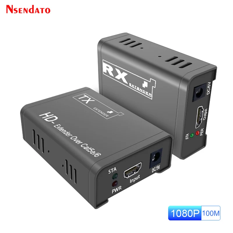 

Адаптер-Удлинитель HDMI RJ45, 100 м, 1080P