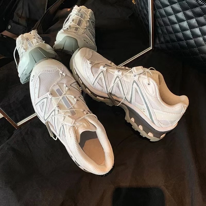 Retro Outdoor Mountaineering Breathable Sports Shoes Women's Casual Running Shoes Elevated Thick Sole Shoes