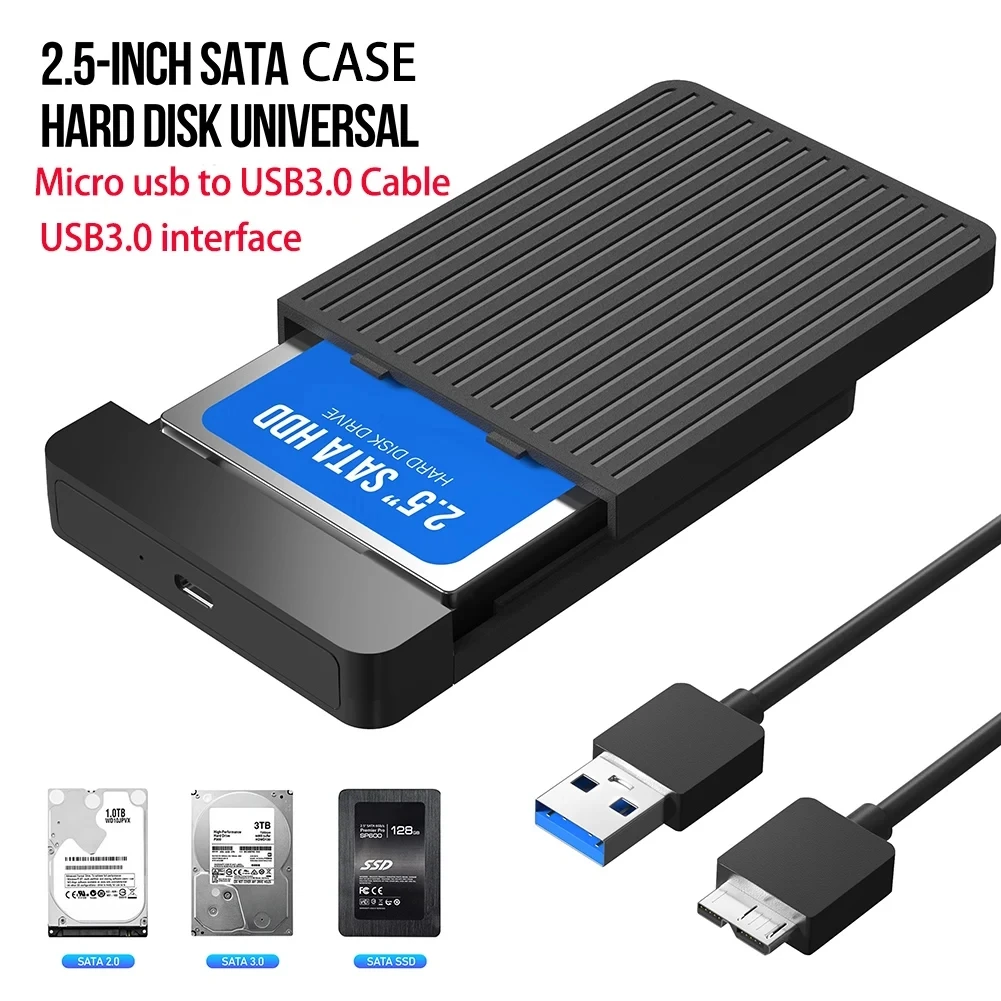 GUDGA 2.5 Inch Enclosure HDD Case SATA to USB 3.0/3.1 Cable External Hard Drive 6Gbps HD Portable Storage Device Support UASP