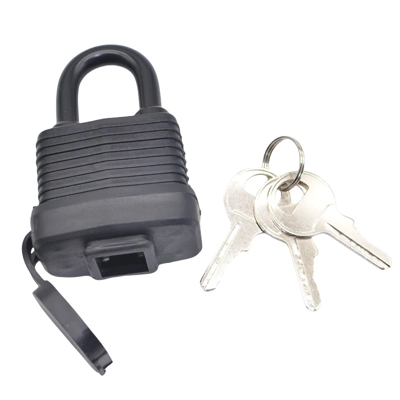Rubber Shell Anti-rust Padlock Outdoor Waterproof Anti-theft Lock Balcony Window Lock Courtyard Door Long Beam Large 1Piece