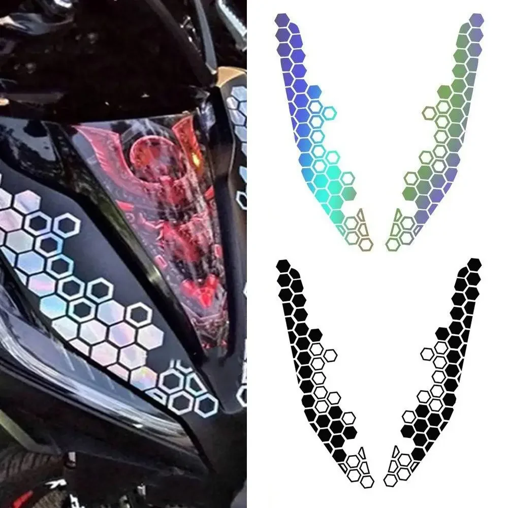 Motorcycle stickers Motorcycle Honeycomb Decals Reflective Stickers Multicolor Decorative Sticker Motorbike Bumper Ornament Modification Accessories