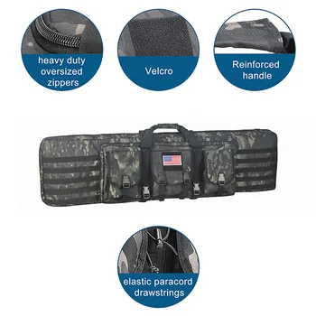 81 97 106 122cm Tactical Gun Bag - Double Rifle Case - Molle Rifle Bag - Sniper Airsoft Gun Case - Backpack Hunting Gun Holster 5