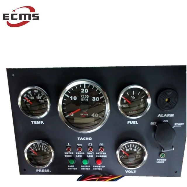 

Marine Engine Instrument Gauges panel, Compatible All Vessels Dashboard 12 V 24 V